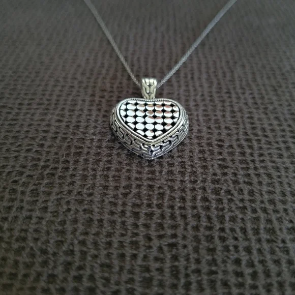 willowbird🪶 Silver🤍 Dotted Heart❤ Pendant Necklace - NWT - Picture 4 of 16